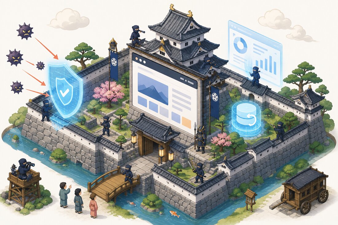 AI時代のセキュリティ対策で守られるWebサイトのイメージ